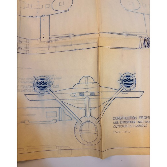 Star Trek USS Enterprise NCC 1701 Blueprint Plans Starship Productions Original - Picture 11 of 12